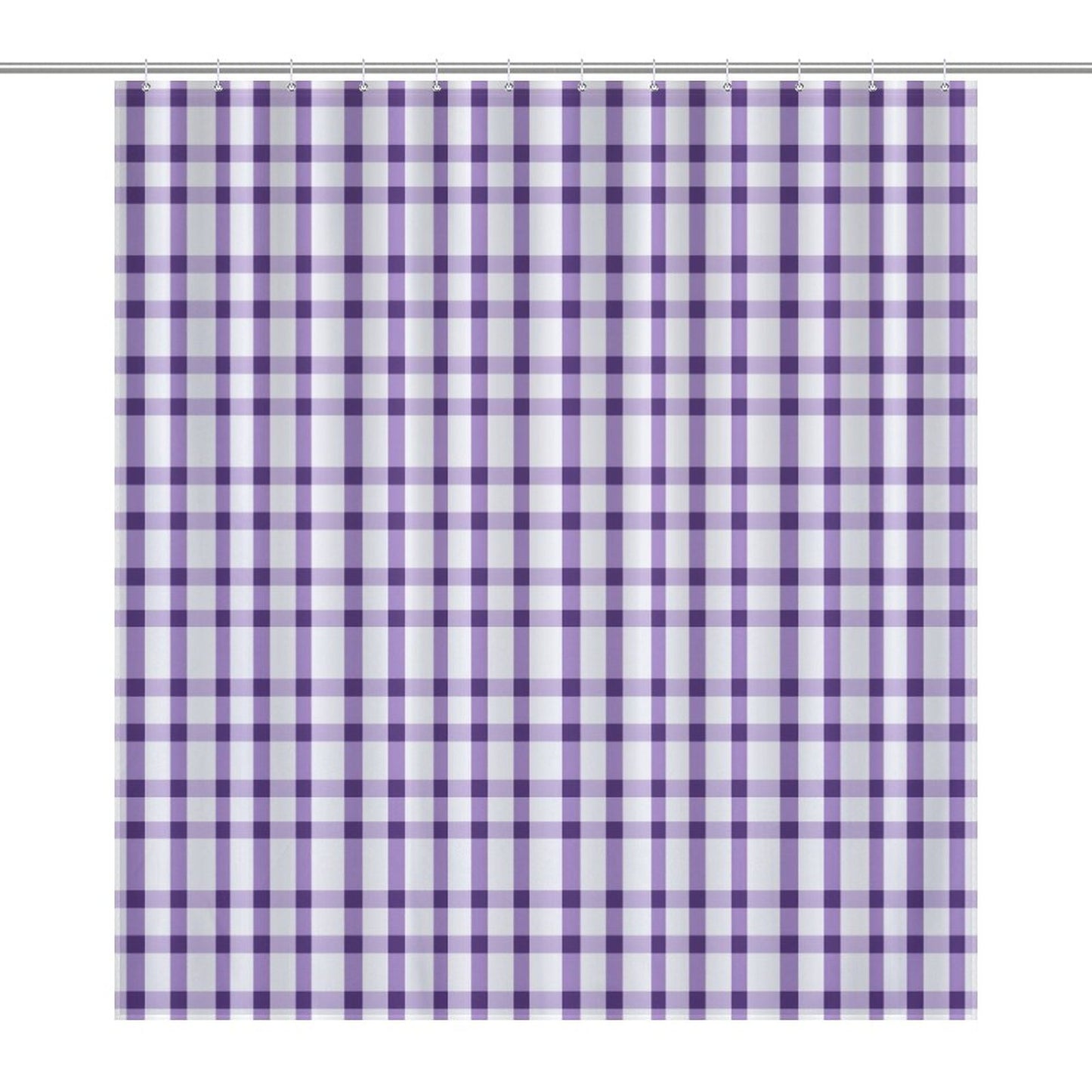 Lightweight Shower Curtain- Tiger Purple Plaid