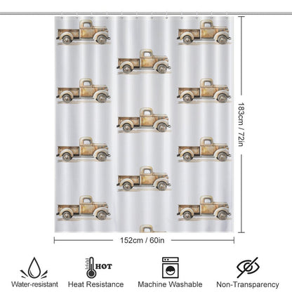 Flower Shower Curtain-66x72Inch (168x183cm)