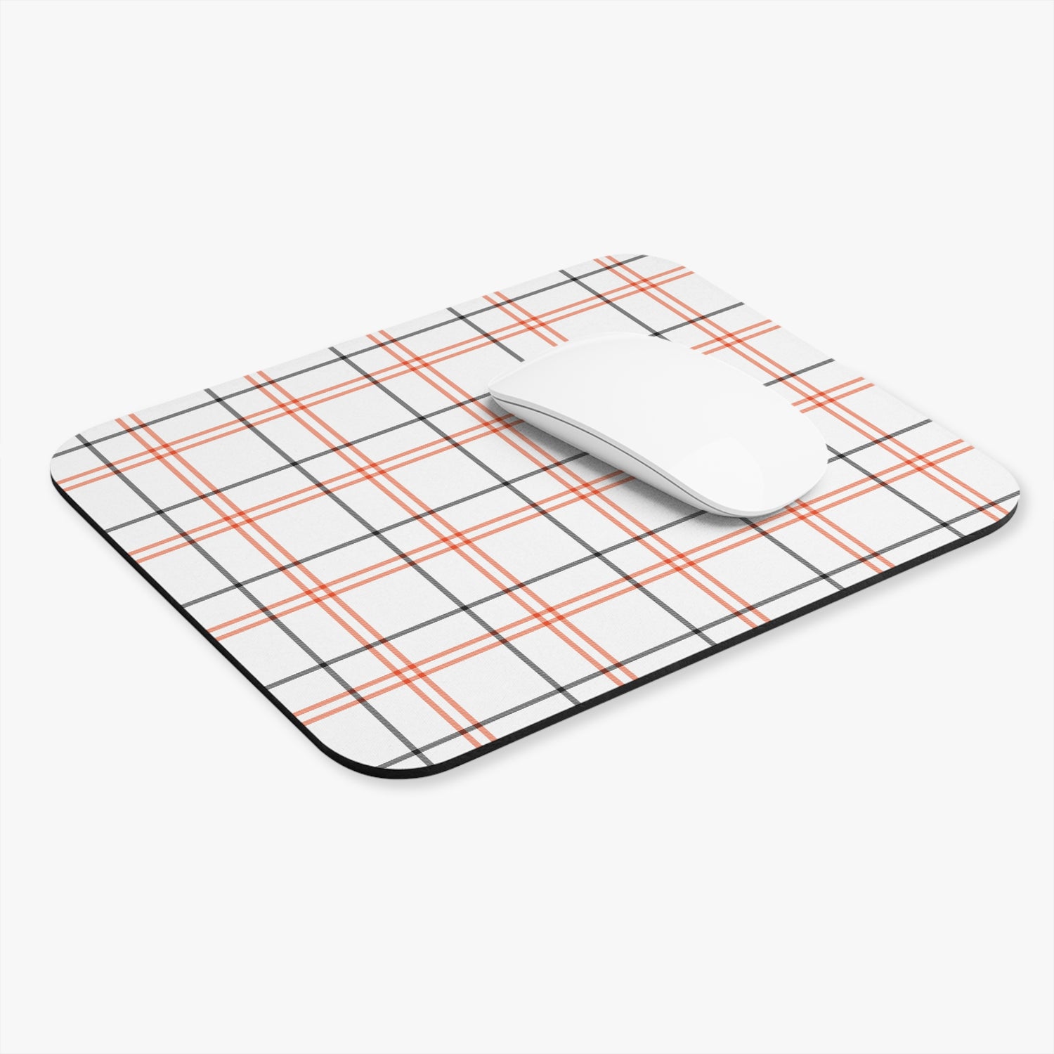 Stylish Plaid Mouse Pad for Home Office, Desk Accessory, Gift for Students, Computer Setup, Workstation Decor
