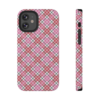 Impact-Resistant Phone Case - Valentine Plaid