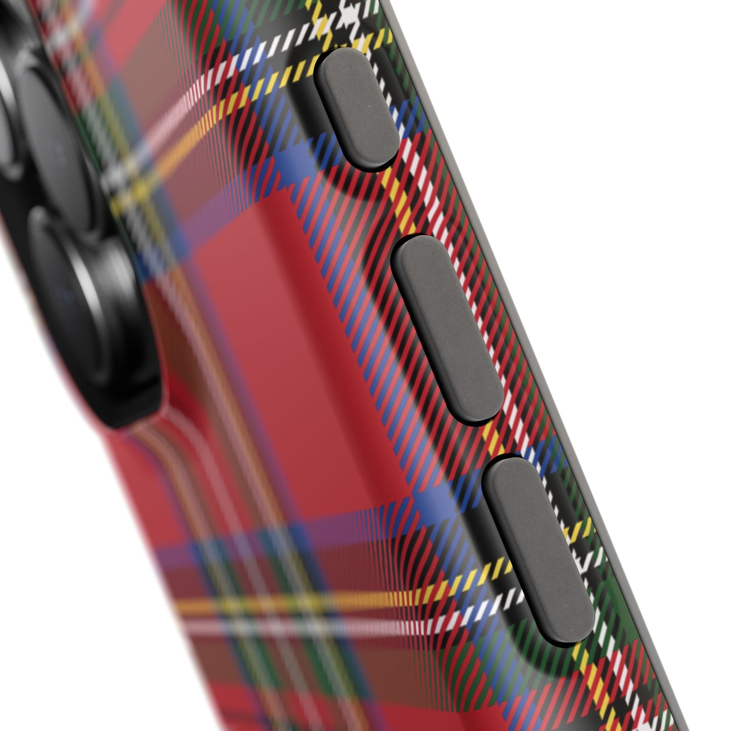 Impact-Resistant Phone Case-Holiday Tartan Plaid Red