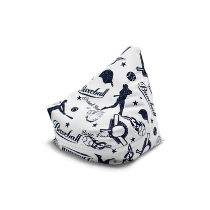 Baseball Navy White Bean Bag Chair Cover