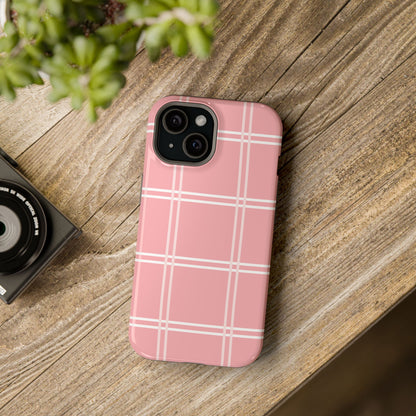 Impact-Resistant Phone Case -Girly Plaid