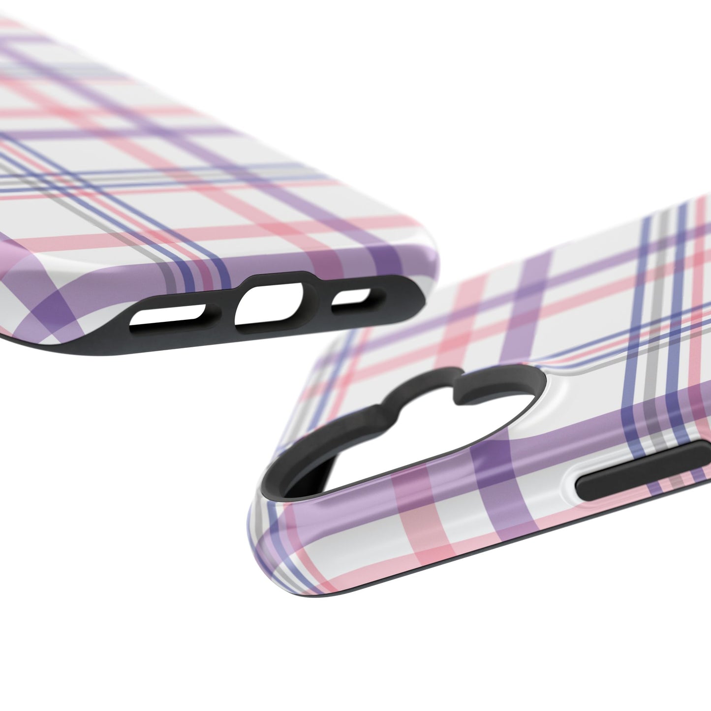 Impact-Resistant Cases - Spring Plaid Pink Purple