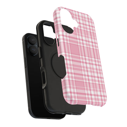 Impact-Resistant Phone Case - Easter Plaid Pink