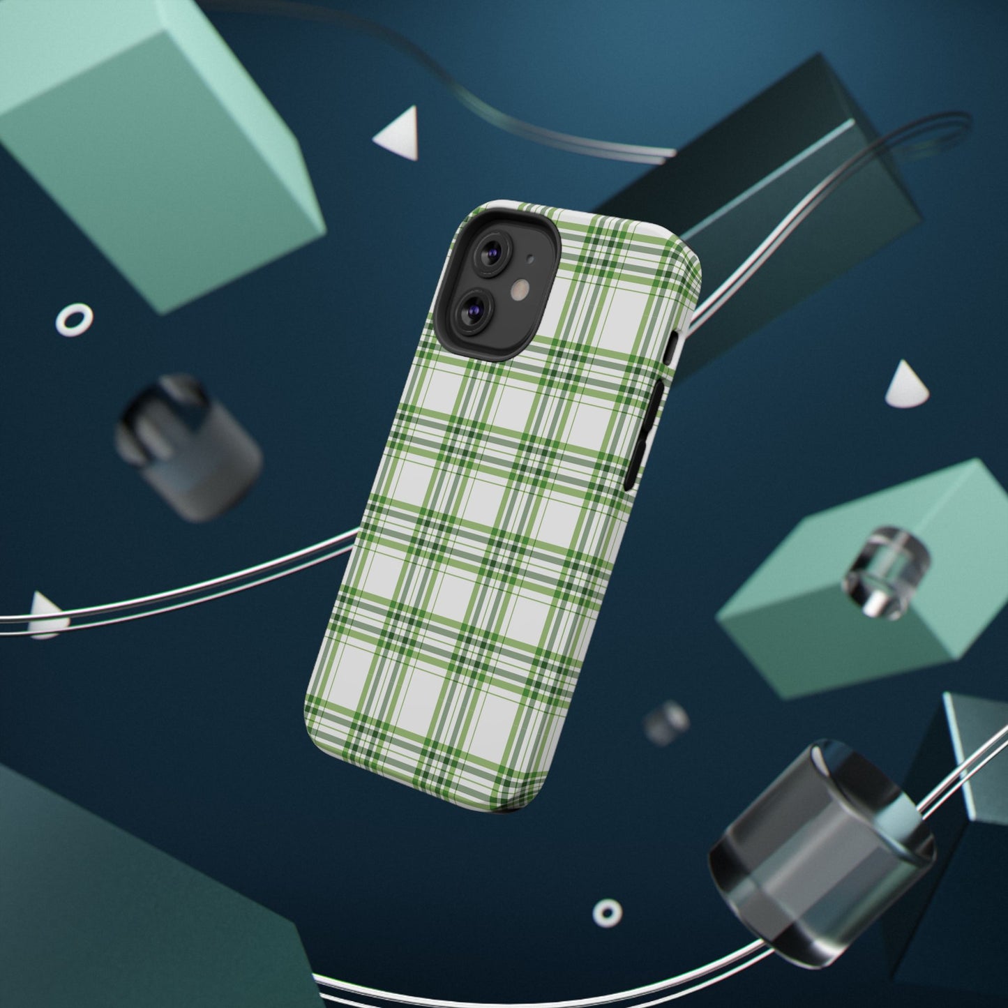 Impact-Resistant Phone Case -St. Patrick's Day Plaid