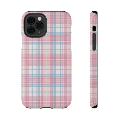 Impact-Resistant Cases-Spring Plaid Pink Blue