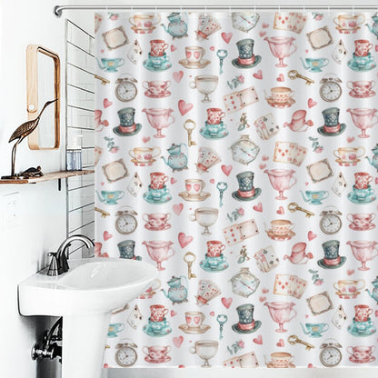 Lightweight Shower Curtain-Watercolor Wonderland