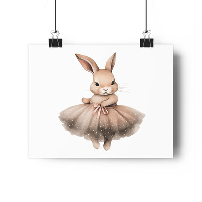 Giclée Art Print Watercolor Ballerina Bunnies 3