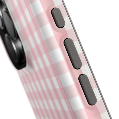 Impact-Resistant Cases -Pink Gingham