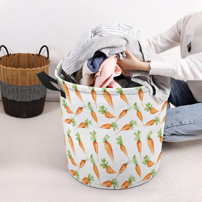 Collapsible Laundry Hamper- Watercolor Carrots