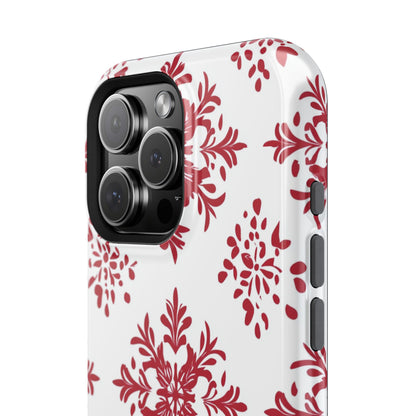 Impact-Resistant Cases-Delicate Red Snowflakes