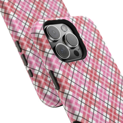 Impact-Resistant Phone Case - Valentine Plaid