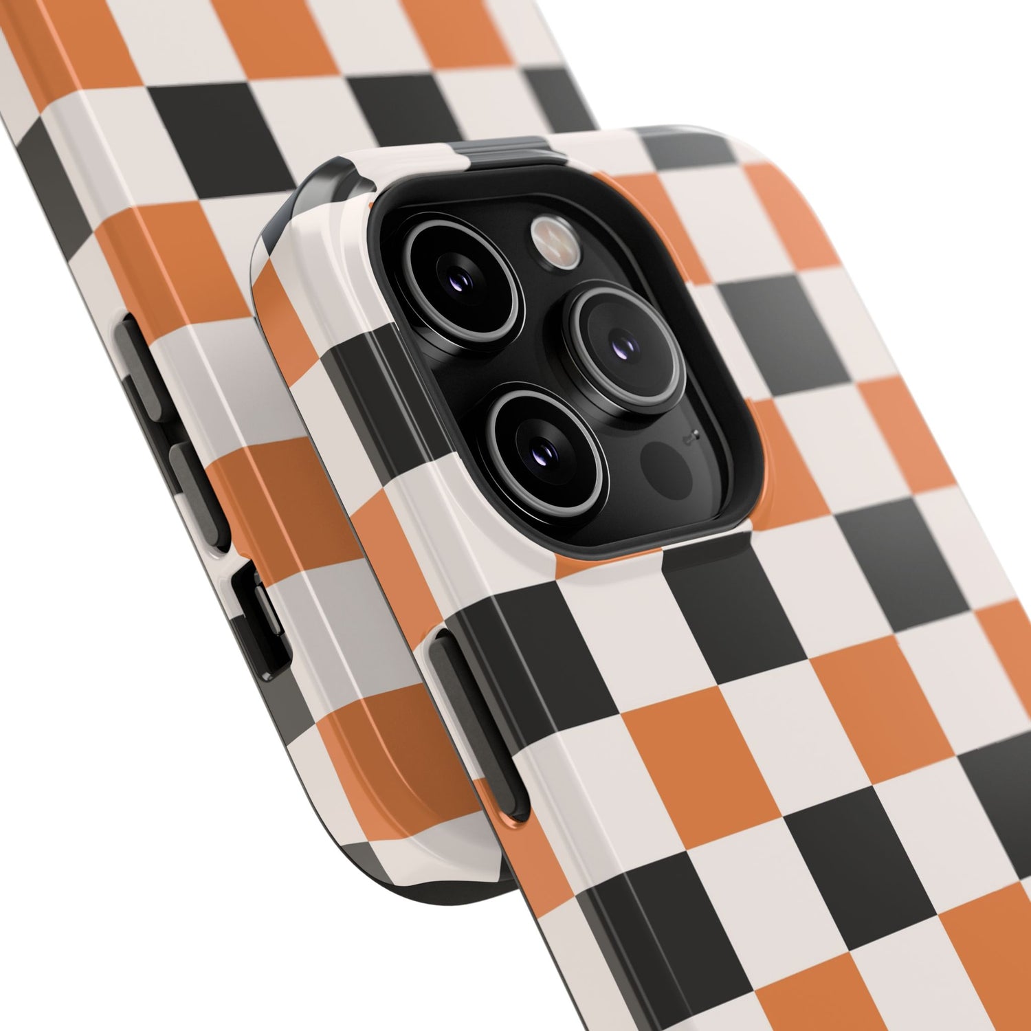 Trendy Halloween Checkerboard Phone Case | Impact-Resistant, iPhone, Samsung
