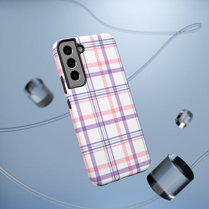 Impact-Resistant Cases - Spring Plaid Pink Purple