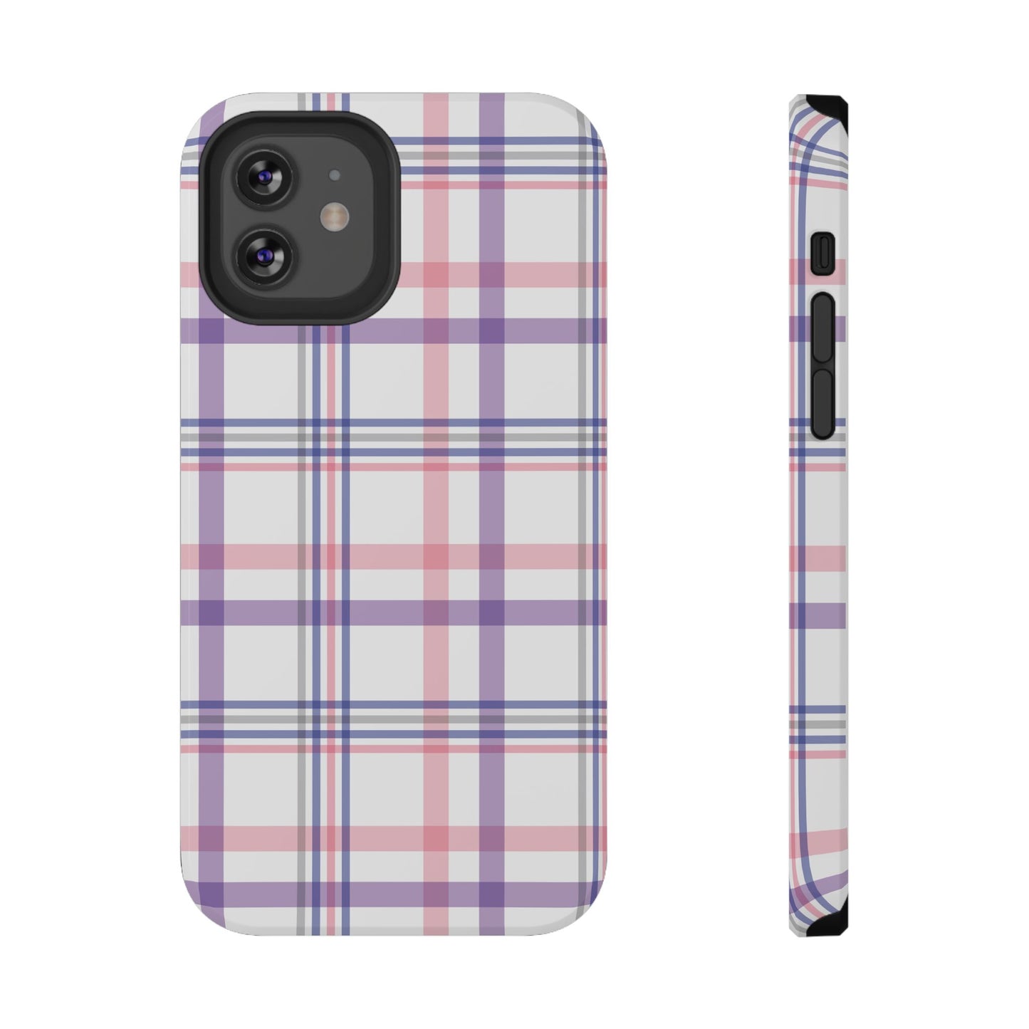 Impact-Resistant Cases - Spring Plaid Pink Purple