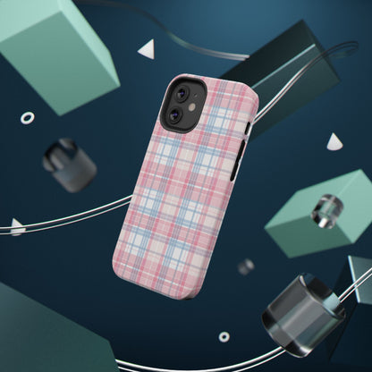 Impact-Resistant Cases-Spring Plaid Pink Blue