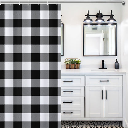 Lightweight Shower Curtain-Buffalo Plaid