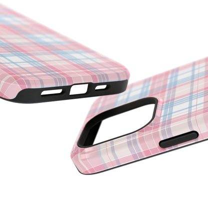 Impact-Resistant Cases-Spring Plaid Pink Blue