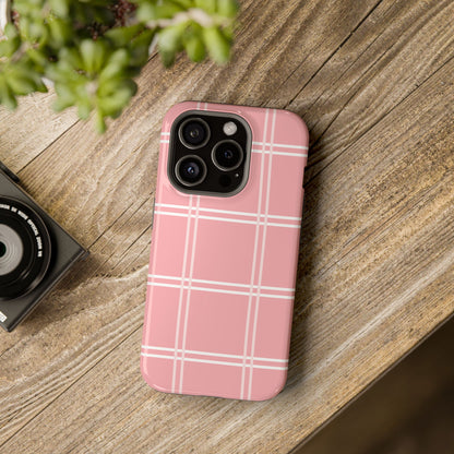 Impact-Resistant Phone Case -Girly Plaid