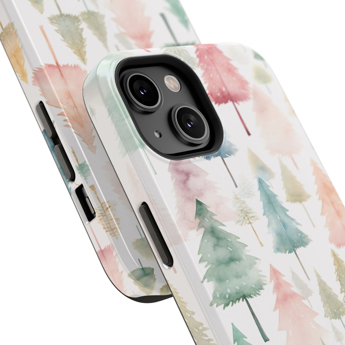 Watercolor Christmas Trees Impact-Resistant Phone Case