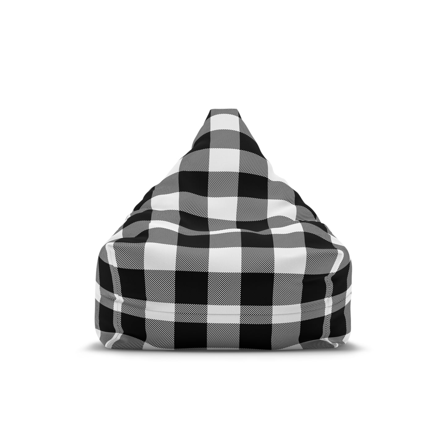 Black and White Buffalo Plaid Bean Bag Chair Cover