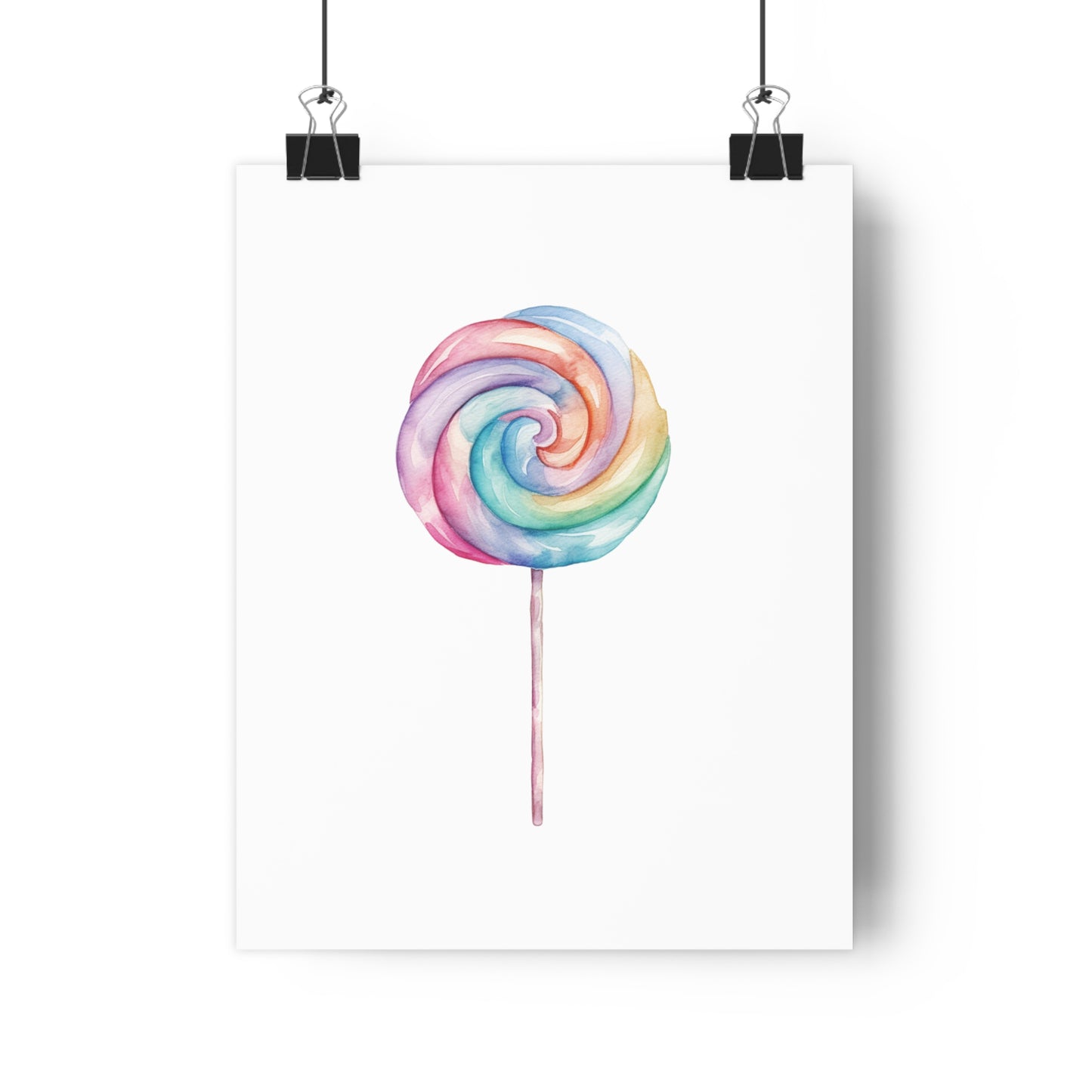 Giclée Art Print Watercolor Candy Land Lollipop