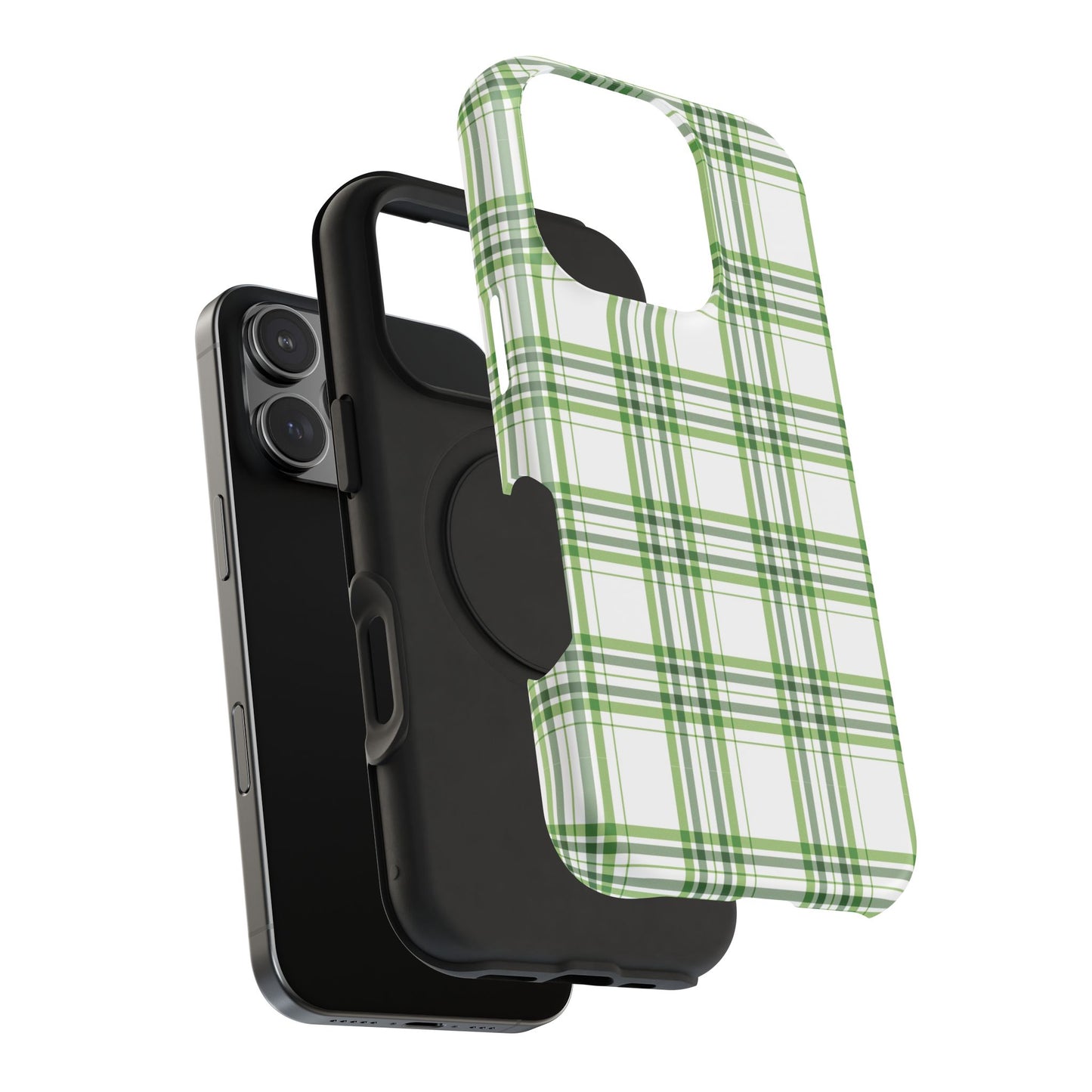 Impact-Resistant Phone Case -St. Patrick's Day Plaid