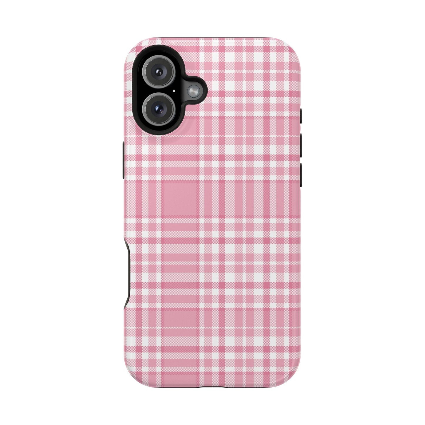 Impact-Resistant Phone Case - Easter Plaid Pink