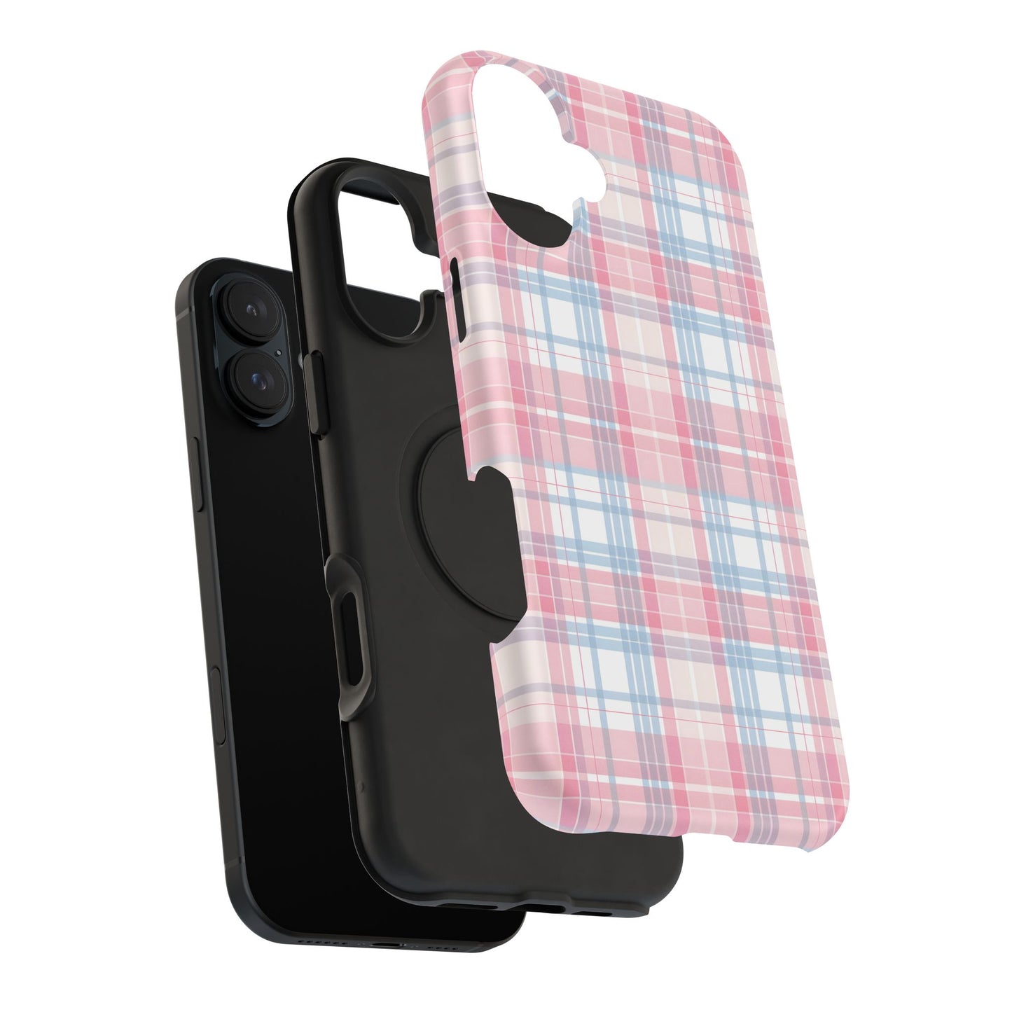 Impact-Resistant Cases-Spring Plaid Pink Blue