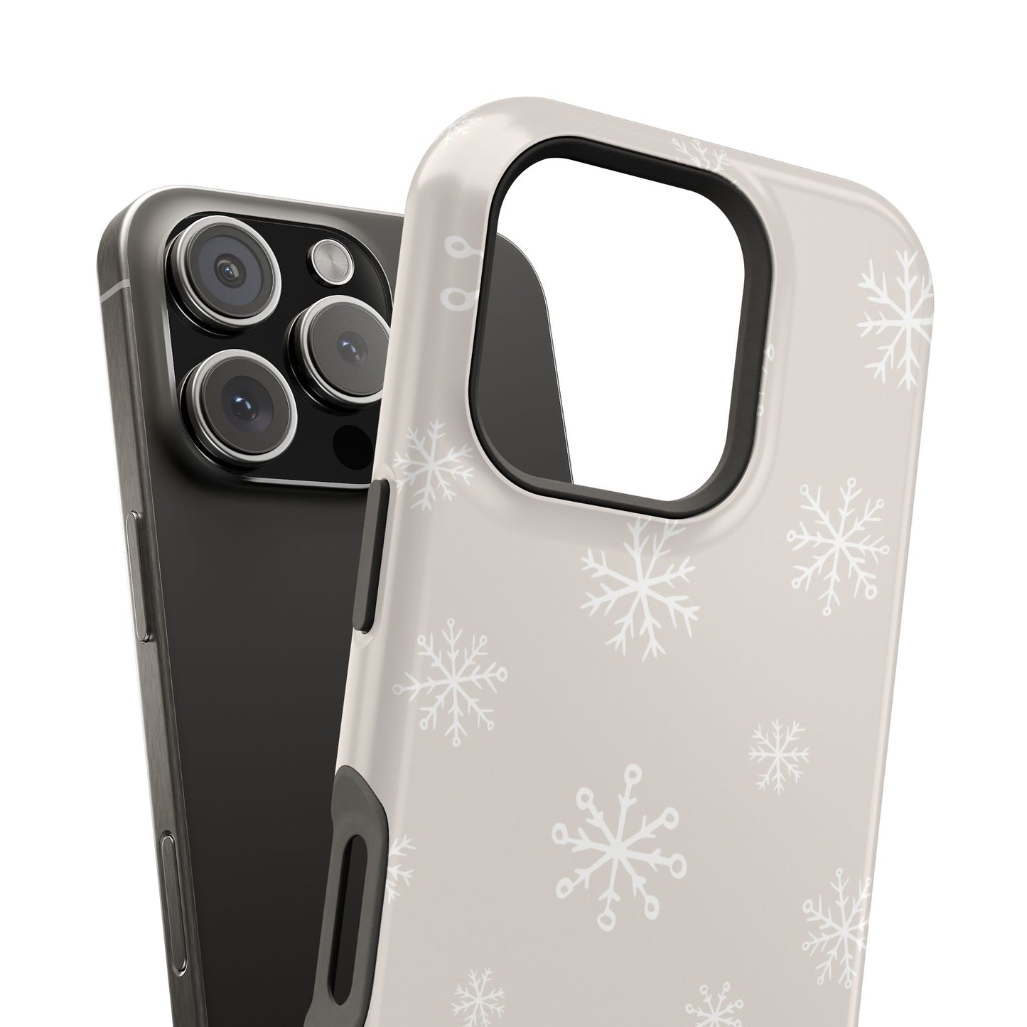 Neutral Snowflakes Impact-Resistant Phone Case