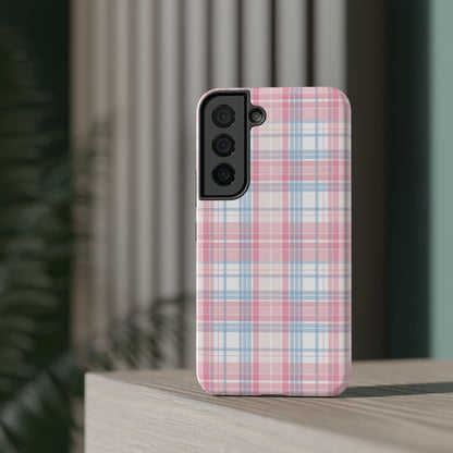 Impact-Resistant Cases-Spring Plaid Pink Blue