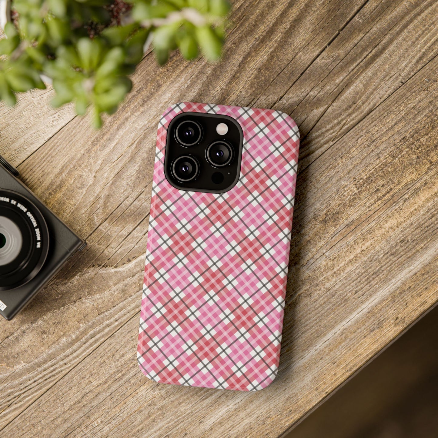 Impact-Resistant Phone Case - Valentine Plaid