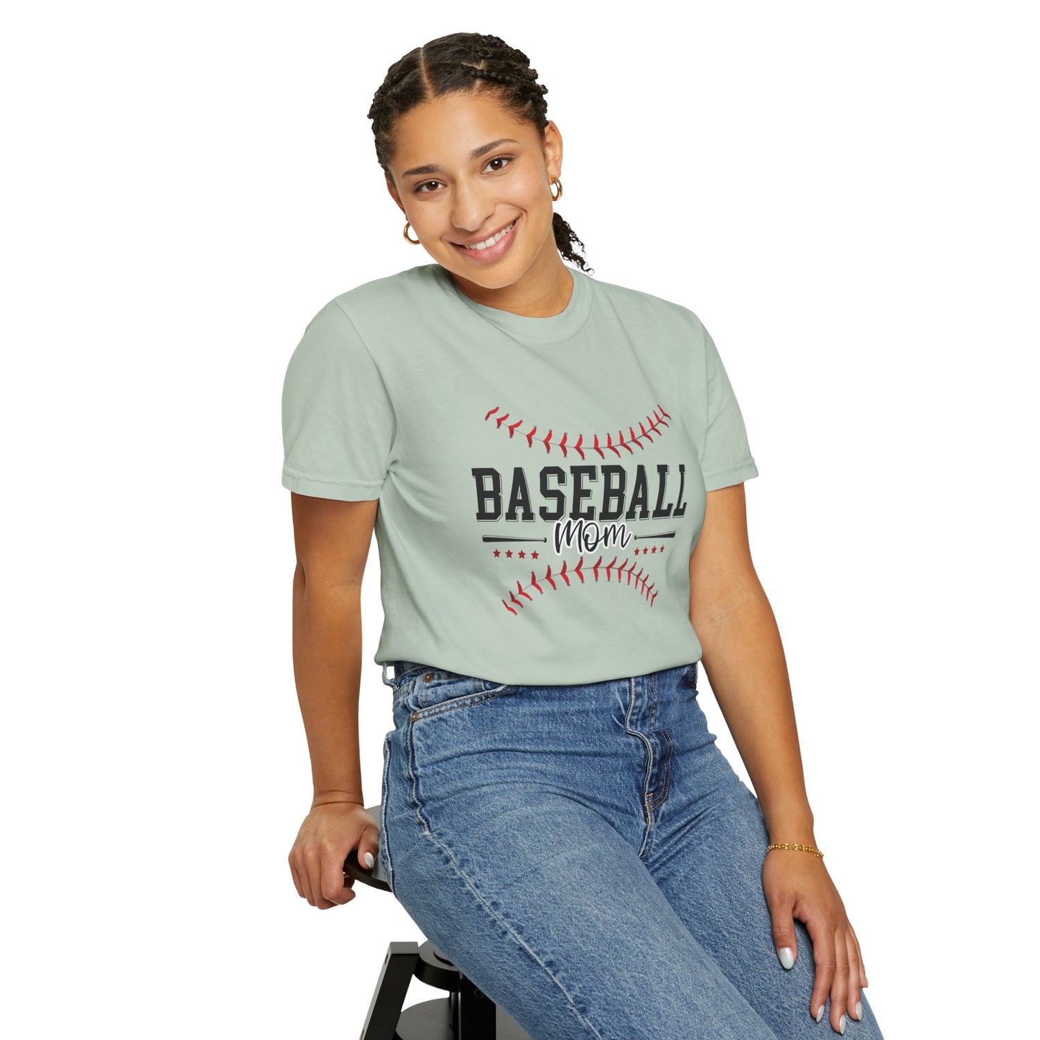 Baseball Mom T-Shirt, Unisex Garment-Dyed Tee, Perfect for Game Days, Mother's Day Gift, Casual Wear, Soft Cotton Tee