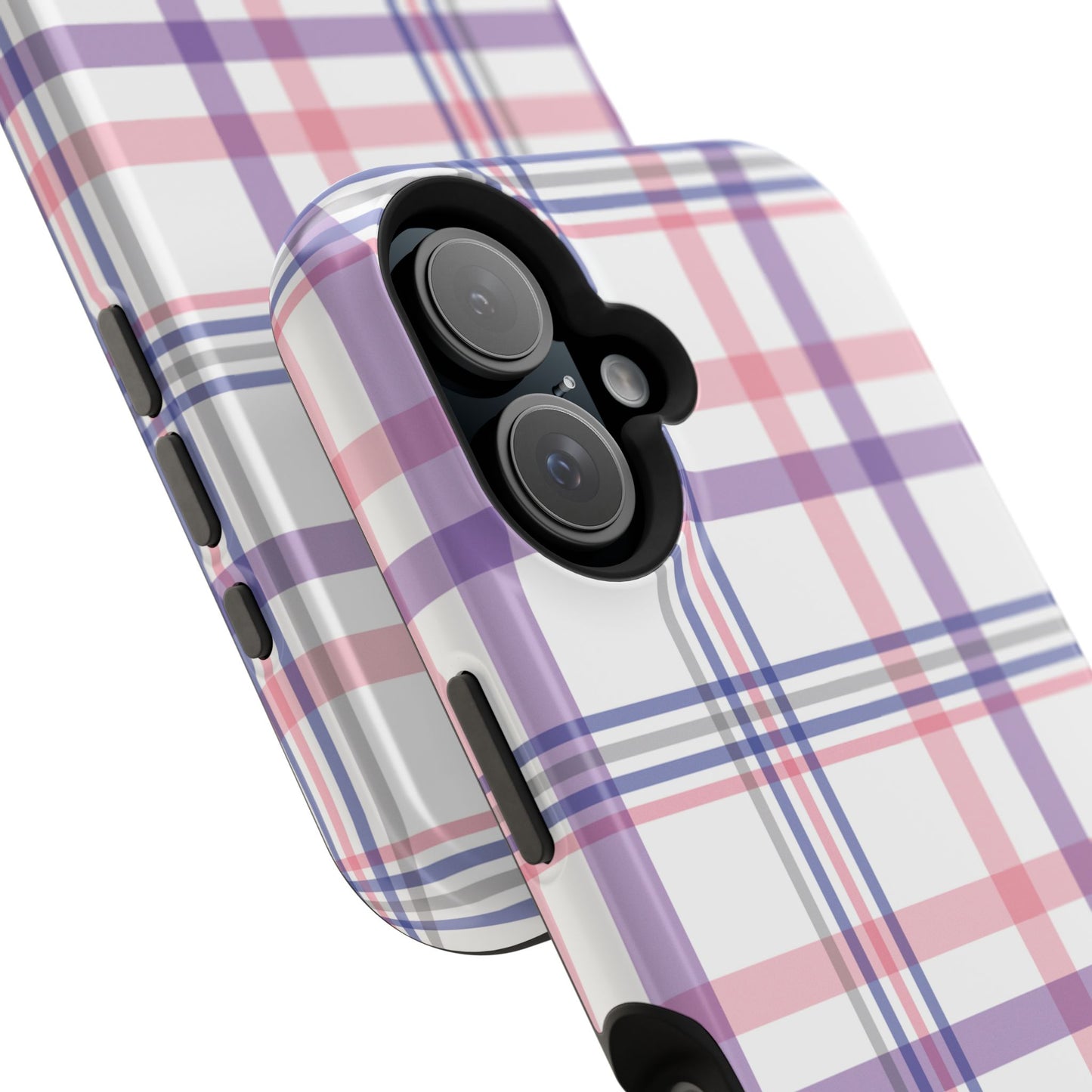 Impact-Resistant Cases - Spring Plaid Pink Purple