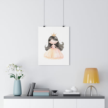 Giclée Art Print Watercolor Pink Princess 2