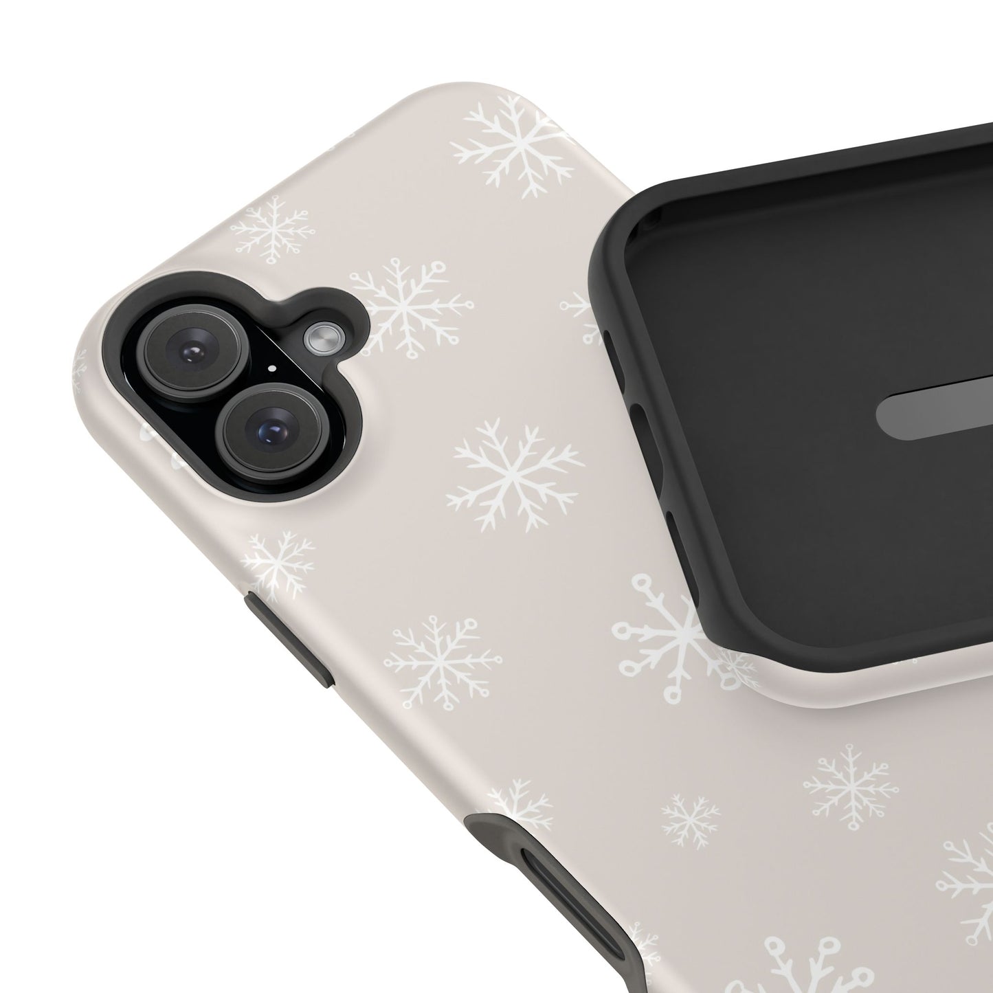 Neutral Snowflakes Impact-Resistant Phone Case