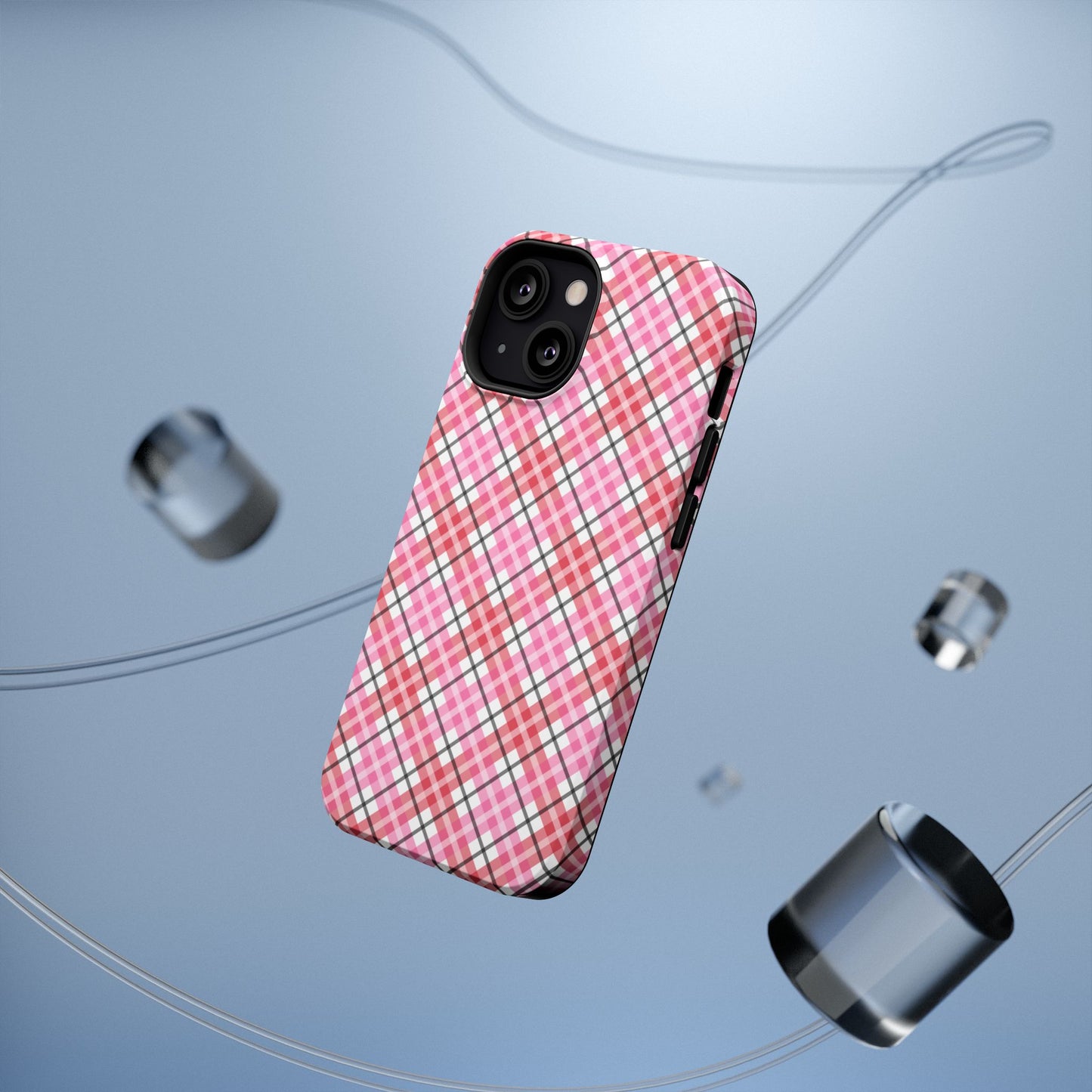 Impact-Resistant Phone Case - Valentine Plaid