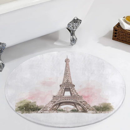 Round Coral Velvet Warm Floor Mat/Rug Watercolor Pink Paris Eiffel Tower
FREE SHIPPING