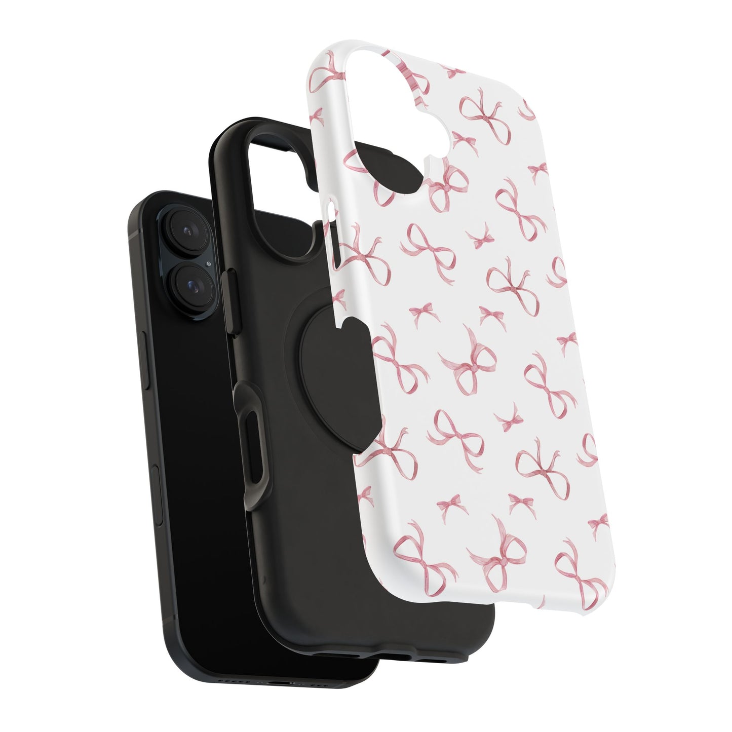 Impact-Resistant Phone Case - Coquette Bows Pink