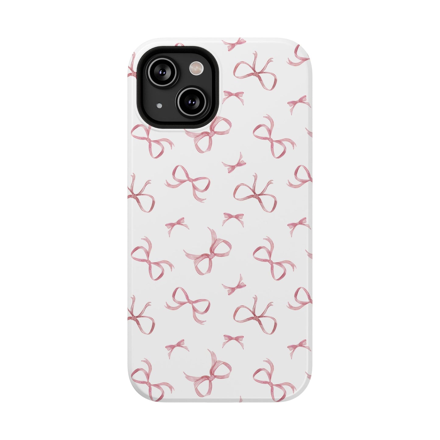 Impact-Resistant Phone Case - Coquette Bows Pink