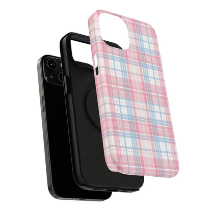 Impact-Resistant Cases-Spring Plaid Pink Blue