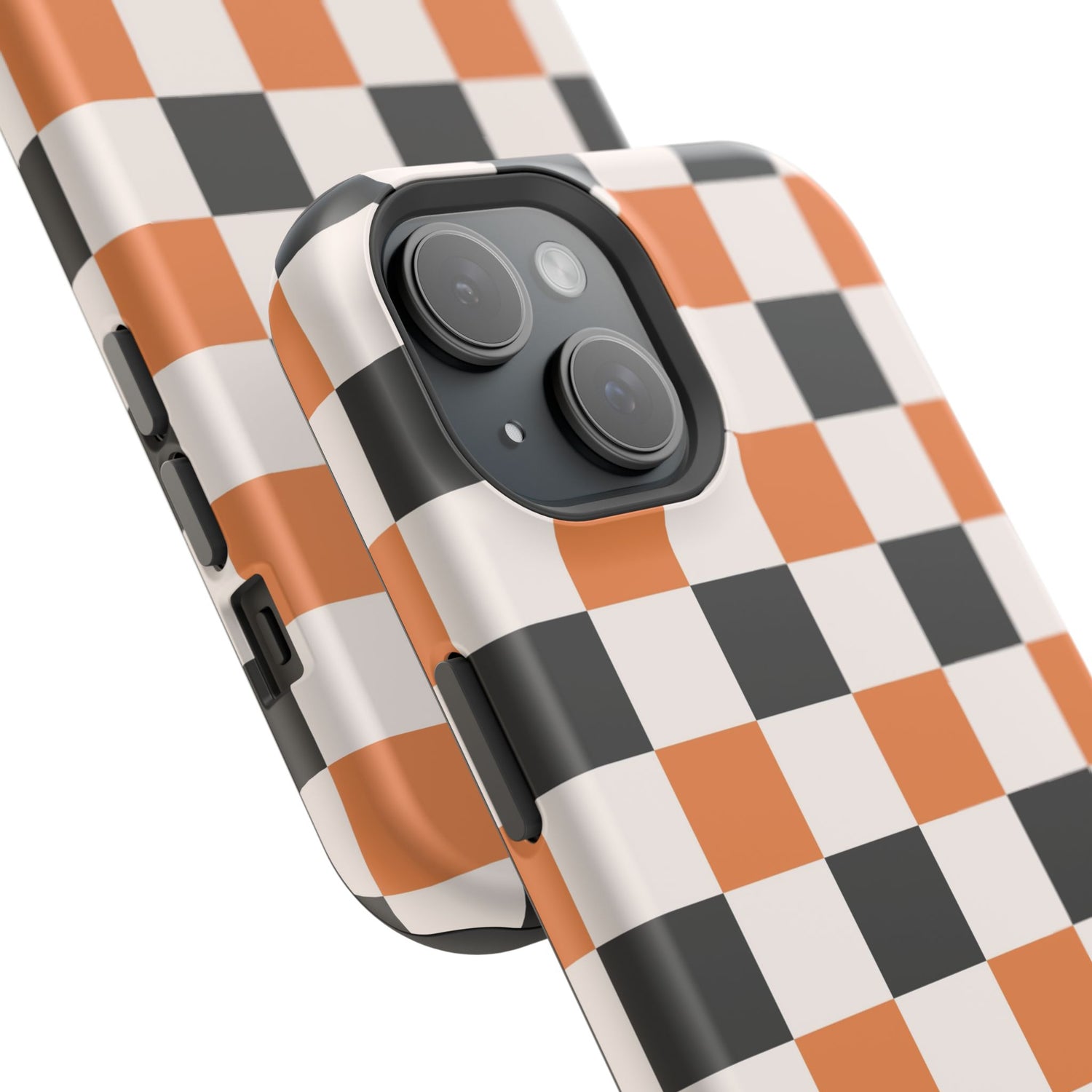 Trendy Halloween Checkerboard Phone Case | Impact-Resistant, iPhone, Samsung