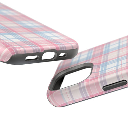 Impact-Resistant Cases-Spring Plaid Pink Blue