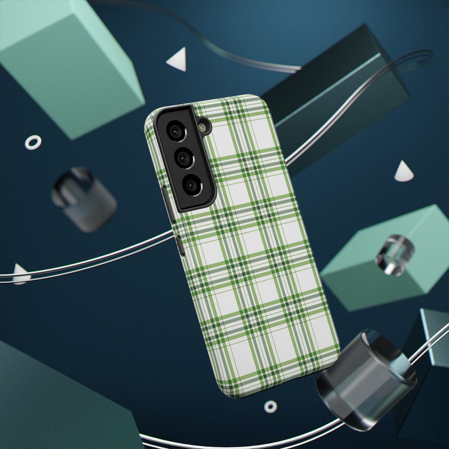 Impact-Resistant Phone Case -St. Patrick's Day Plaid