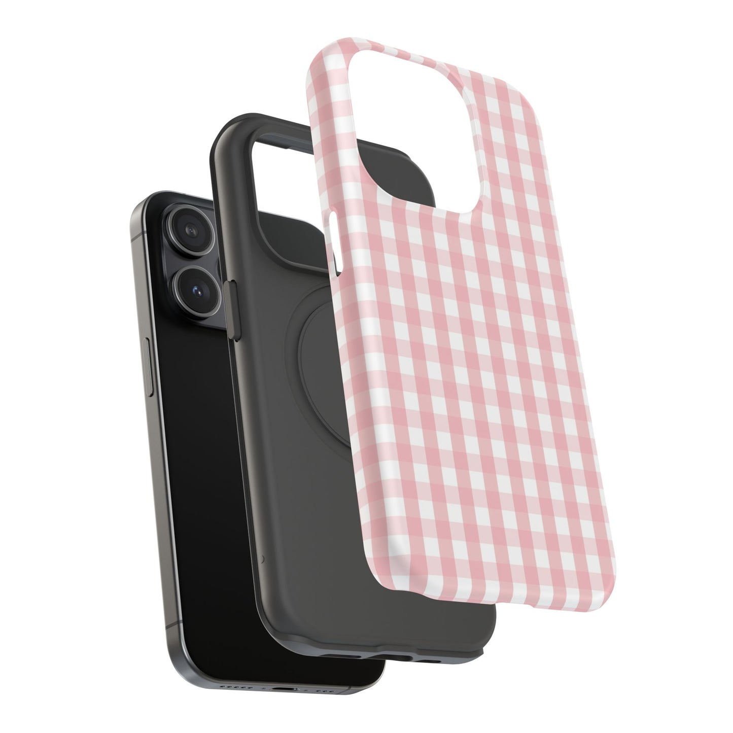 Impact-Resistant Cases -Pink Gingham