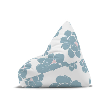 Pink, Blue Floral Bean Bag Chair Cover