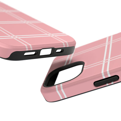 Impact-Resistant Phone Case -Girly Plaid