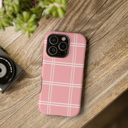 Impact-Resistant Phone Case -Girly Plaid