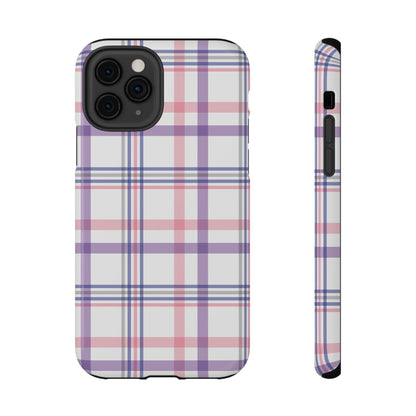 Impact-Resistant Cases - Spring Plaid Pink Purple